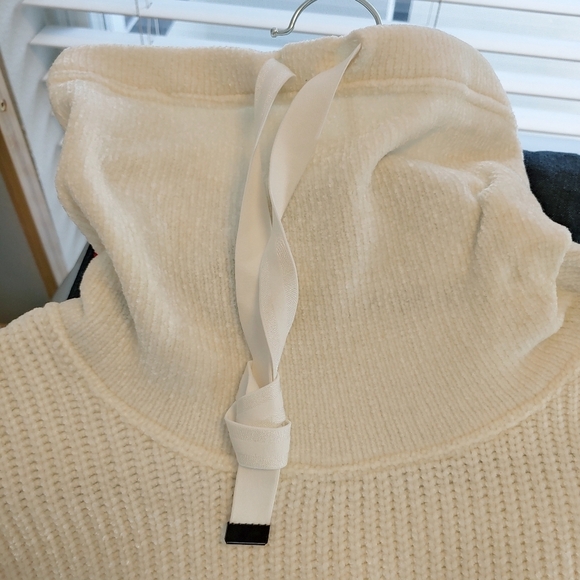 Prana Women's Off White Chenille Chanavey Sweater Sz XL Cozy Soft Cropped - Picture 6 of 14